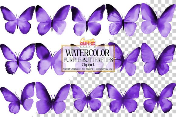 Elegant Purple Butterflies Watercolor: A Versatile Illustration