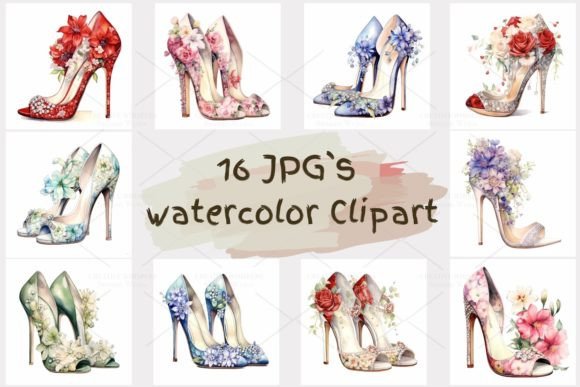 Floral High Heels Watercolor: A Versatile Illustration