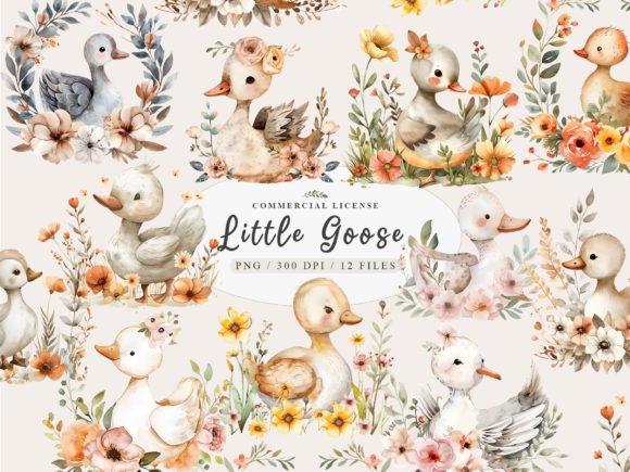 Goose Watercolor: A Premium Illustration for Branding