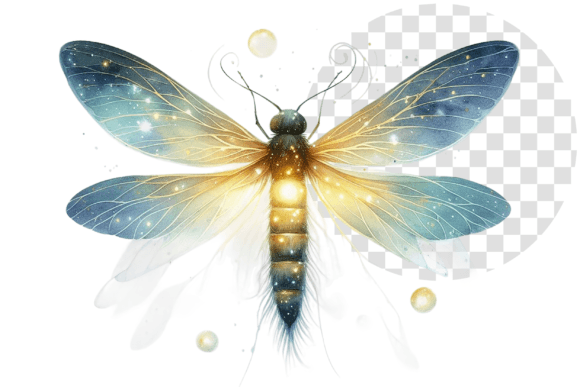 Magical Watercolor Firefly Mystical: A Unique Illustrations Asset