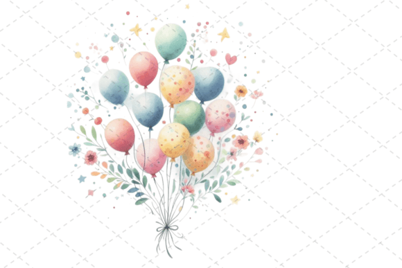 Review: Joyful Balloons Watercolor Clipart for Illustrations