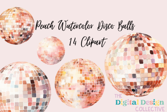 Review: Peach Watercolor Disco Balls for Branding