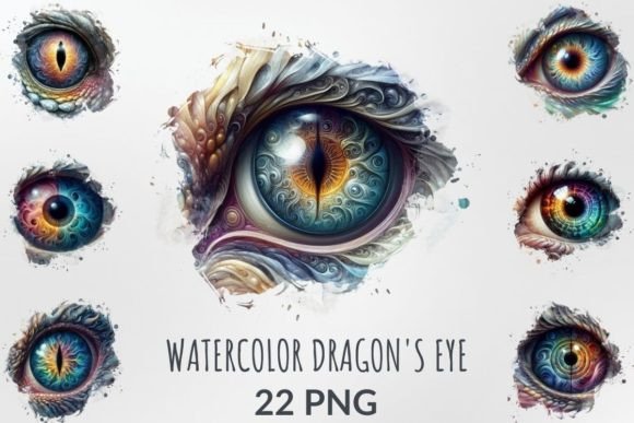 Watercolor Dragon's Eye Sublimation Pack: Illustrations Review