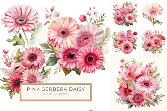 Watercolor Gerbera Daisy Bouquet: A Fresh Illustration for Brands
