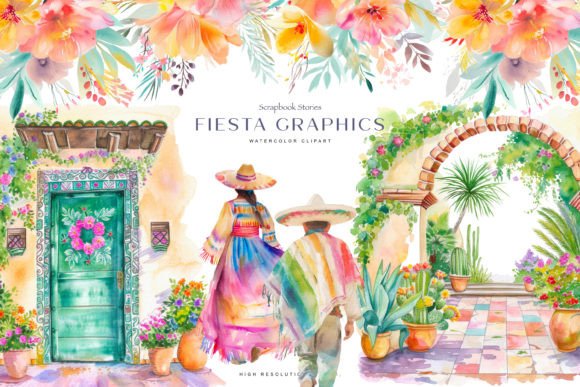 Watercolor Mexican Clipart Set: A Vibrant Illustrations Choice