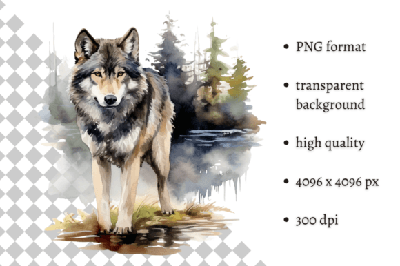 Watercolor Wolf PNG: A Versatile Illustration for Blogs
