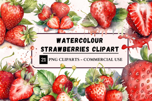Watercolour Strawberries: A Versatile Illustrations Asset